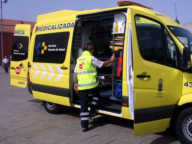Ambulancia del Servicio Canario de Salud.