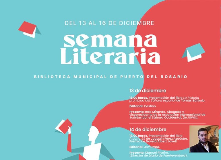 Cartel anunciador de la Semana Literaria de Puerto del Rosario.