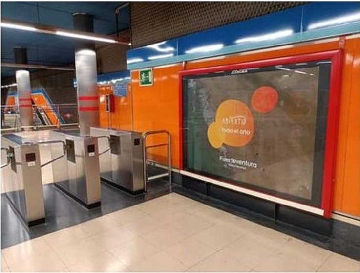 Imagen en el metro de Bilbao.
