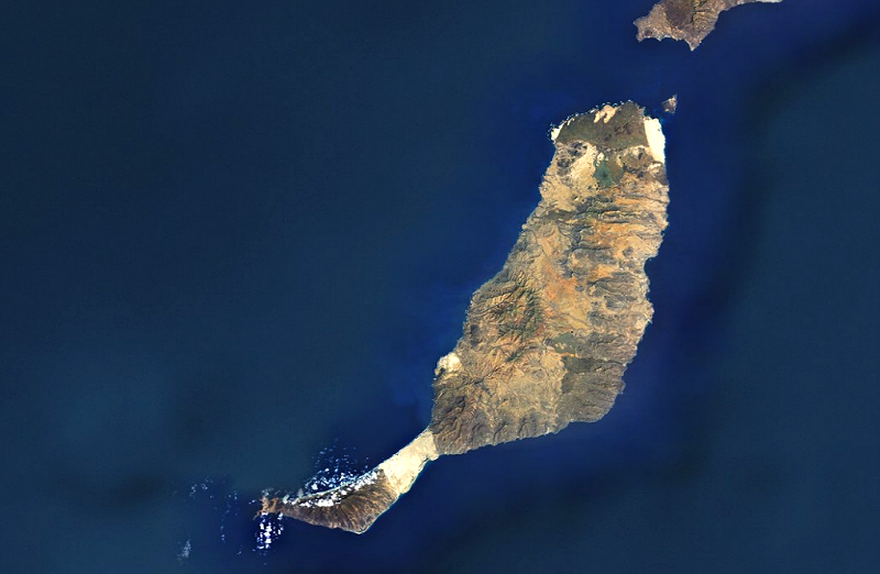 Fuerteventura, en una imagen de satélite.