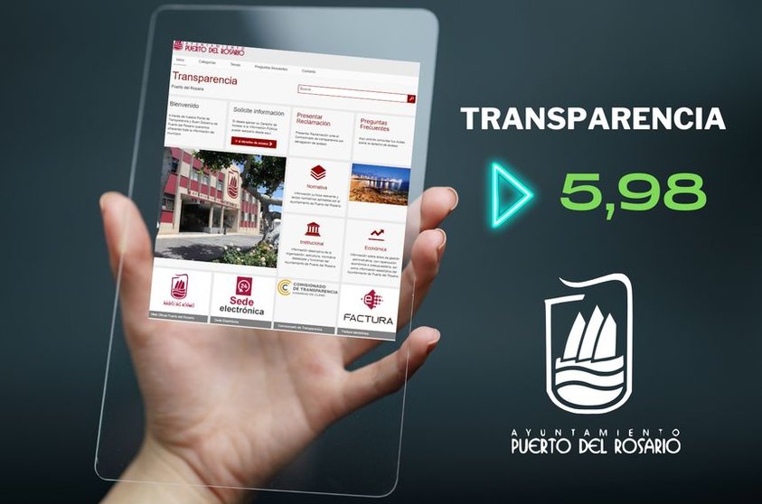 Cartel del Portal de Transparencia.