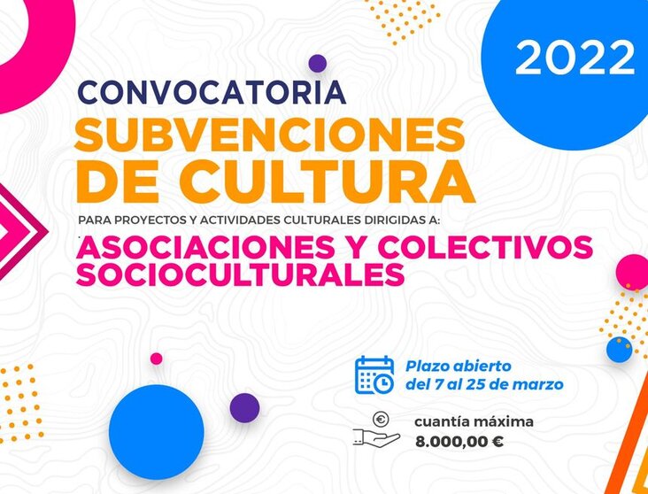 Convocatoria de ayudas dirigidas a asociaciones y colectivos culturales.