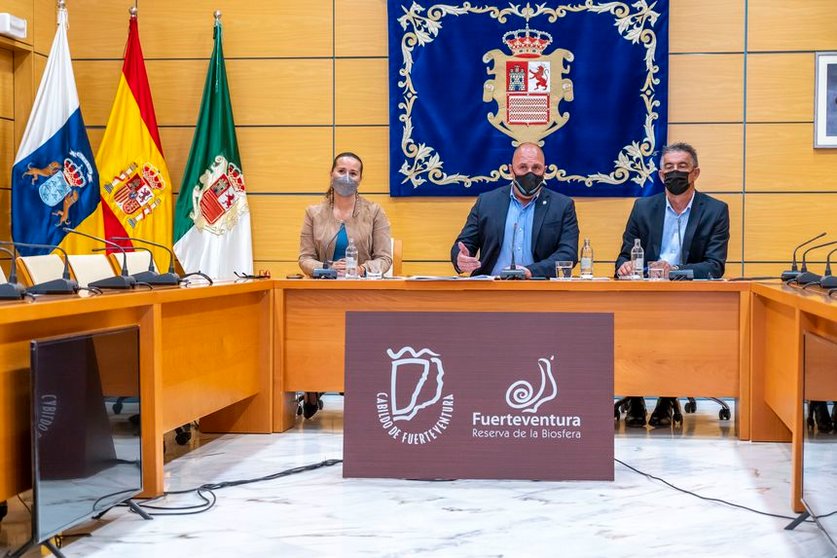 Rueda de prensa para hacer el balance de gestión del Cabildo de Fuerteventura.