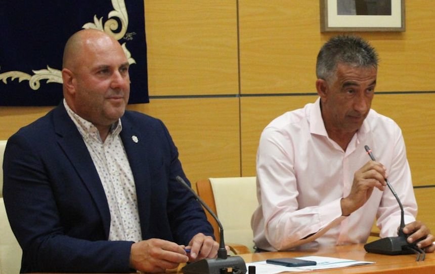 Sergio Lloret y Claudio Rodríguez durante una rueda de prensa.