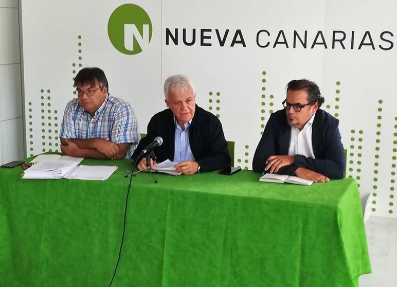 Rueda de prensa del secretario de Organización de Nueva Canarias, Carmelo Ramírez.