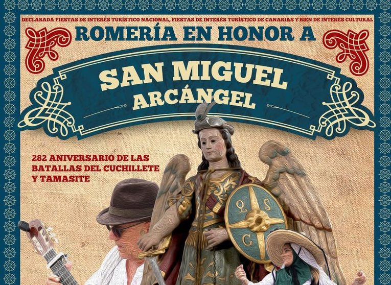 Cartel de la la Romería en honor a San Miguel Arcángel.