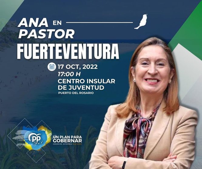 Cartel de la charla de Ana Pastor en Fuerteventura.