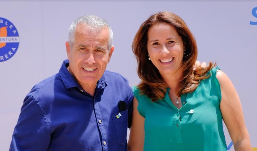 Los dirigentes de CC en Fuerteventura Mario Cabrera y Lola García.