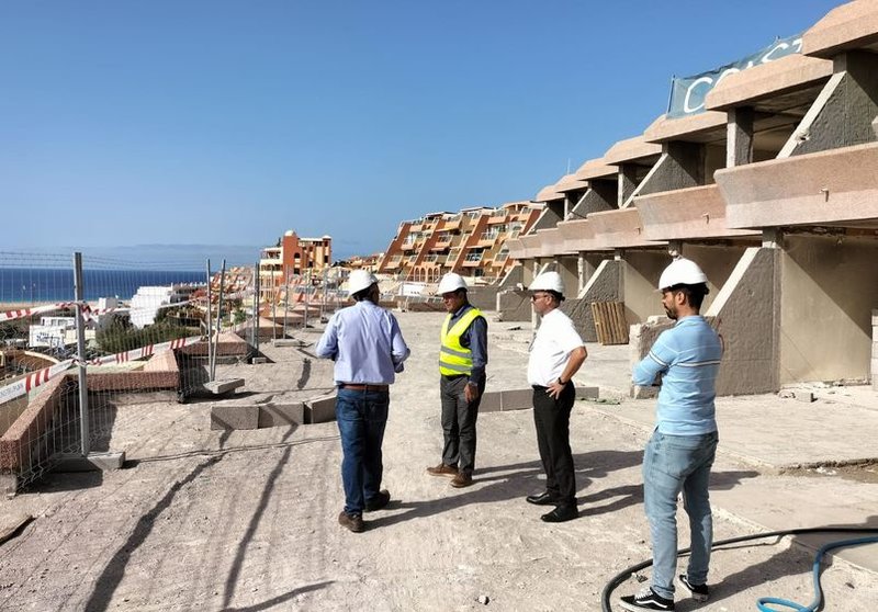 Visita a las obras de rehabilitación del Hotel Stella Canaris en Pájara.