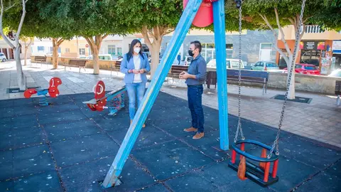 Parque infantil en Tuineje.