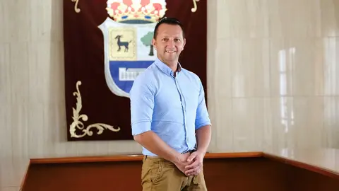 Oliver Gonz&aacute;lez, concejal de NC en La Oliva, en su etapa como concejal de Obras.