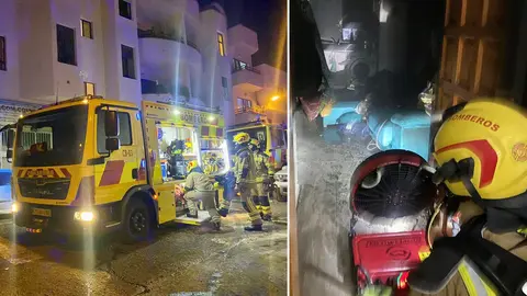 Los Bomberos del Cabildo actuaron en el incendio. 16 9