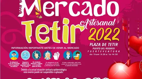 Cartel anunciado del Mercado de Tetir.