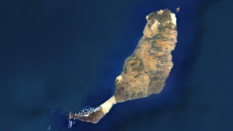 Fuerteventura a vista de sat&eacute;lite.