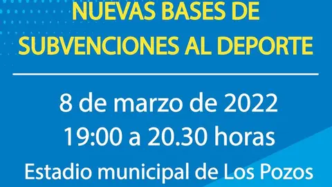 Convocatoria para la redacci&oacute;n de las nuevas bases de subvenciones deportivas.