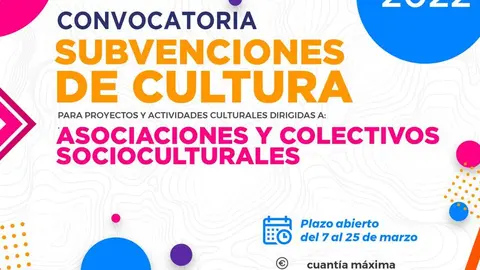 Convocatoria de ayudas dirigidas a asociaciones y colectivos culturales.