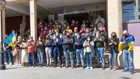 Concentraci&oacute;n silenciosa en apoyo a Ucrania.