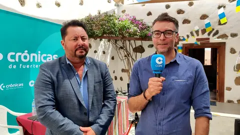 Marcelino Umpi&eacute;rrez y Janey Casta&ntilde;eyra en la Casa del Coronel.