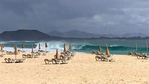Hamacas en las Grandes Playas de Corralejo.