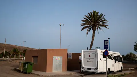 &Aacute;rea de servicio de Autocaravanas de Tarajalejo.