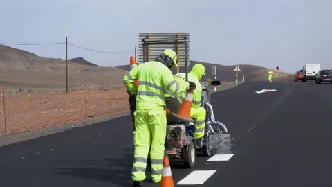Im&aacute;genes de carreteras difundidas por el Cabildo Insular.