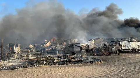 Im&aacute;genes del incendio en la Punta de Jand&iacute;a facilitadas desde el Ayuntamiento de P&aacute;jara.