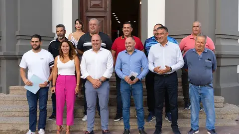 Presentaci&oacute;n del nuevo acuerdo de patrocinio para la Liga de Lucha Canaria Cabildo Fuerteventura- Obras P&uacute;blicas Canarias.