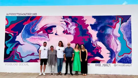 Mural sobre la bisexualidad en Puerto del Rosario.