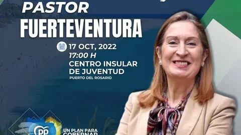 Cartel de la charla de Ana Pastor en Fuerteventura.