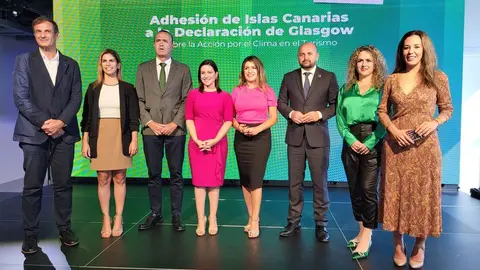 Acto de adherencia a la Declaraci&oacute;n de Glasgow en la defensa del Clima a trav&eacute;s del turismo.