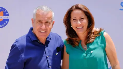 Los dirigentes de CC en Fuerteventura Mario Cabrera y Lola Garc&iacute;a.