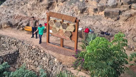 Hotel de insectos en Barranco Pil&oacute;n.