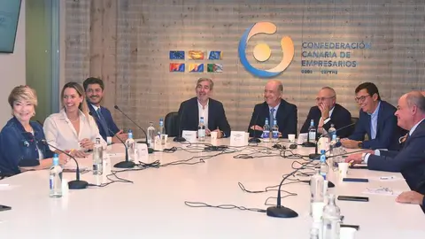 Reuni&oacute;n de trabajo con la junta directiva de la Confederaci&oacute;n Canaria de Empresarios.