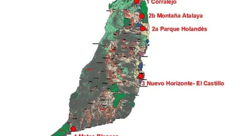 Alternativas de suelo que se han aportado en el expediente aprobado en el Pleno del Cabildo y que est&aacute;n siendo
estudiadas y valoradas.